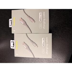 heyday 4ft Lightning to USB-A Charging Cable Gray Lot of 2